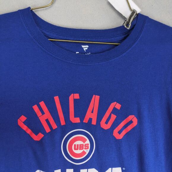 Chicago Cubs Baseball Men's L Graphic T-Shirt Fanatics Blue Short Sleeve MLB - Picture 9 of 10